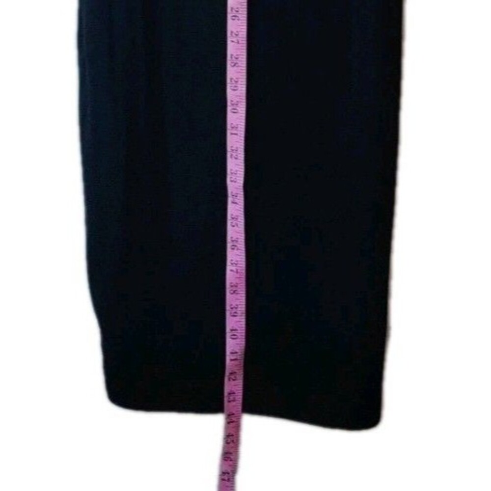 See You Monday Bodycon Midi Dress Black Stretch Cap Sleeve Lined Women's Sz L - Picture 16 of 16